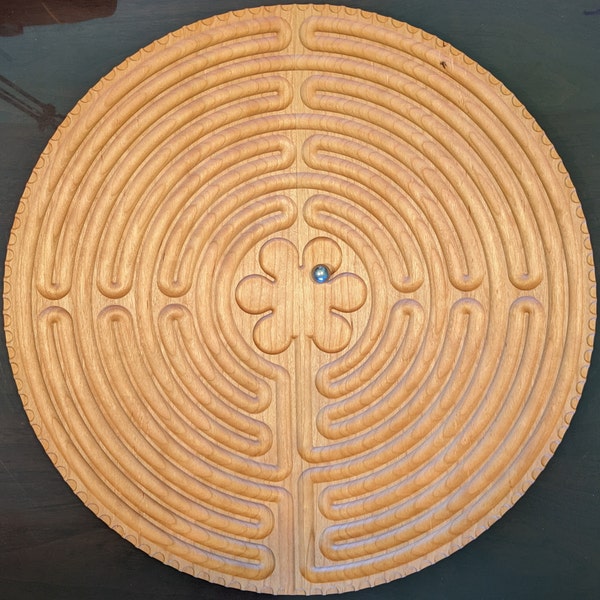Small Heart Finger Labyrinth - Maple Wood Meditation Labyrinth | Hand ...