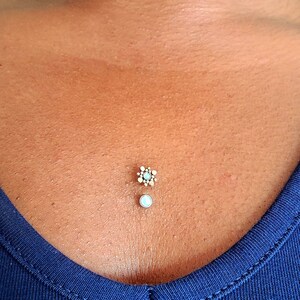 Dermal Jewelry. 316L Surgical Steel Dermal Piercing. Internally