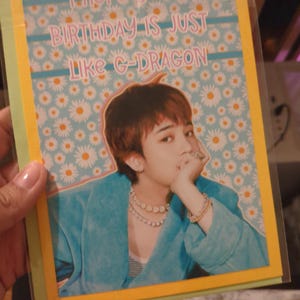 G-dragon Birthday Card Kpop GOAT BIGBANG - Etsy