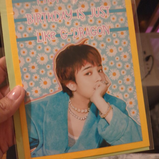 G-dragon Birthday Card Kpop GOAT BIGBANG - Etsy