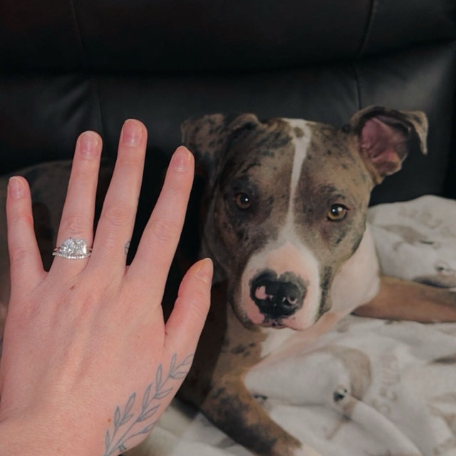 Toi Et Moi Ring and Matching Band Set, Promise Ring, Engagement