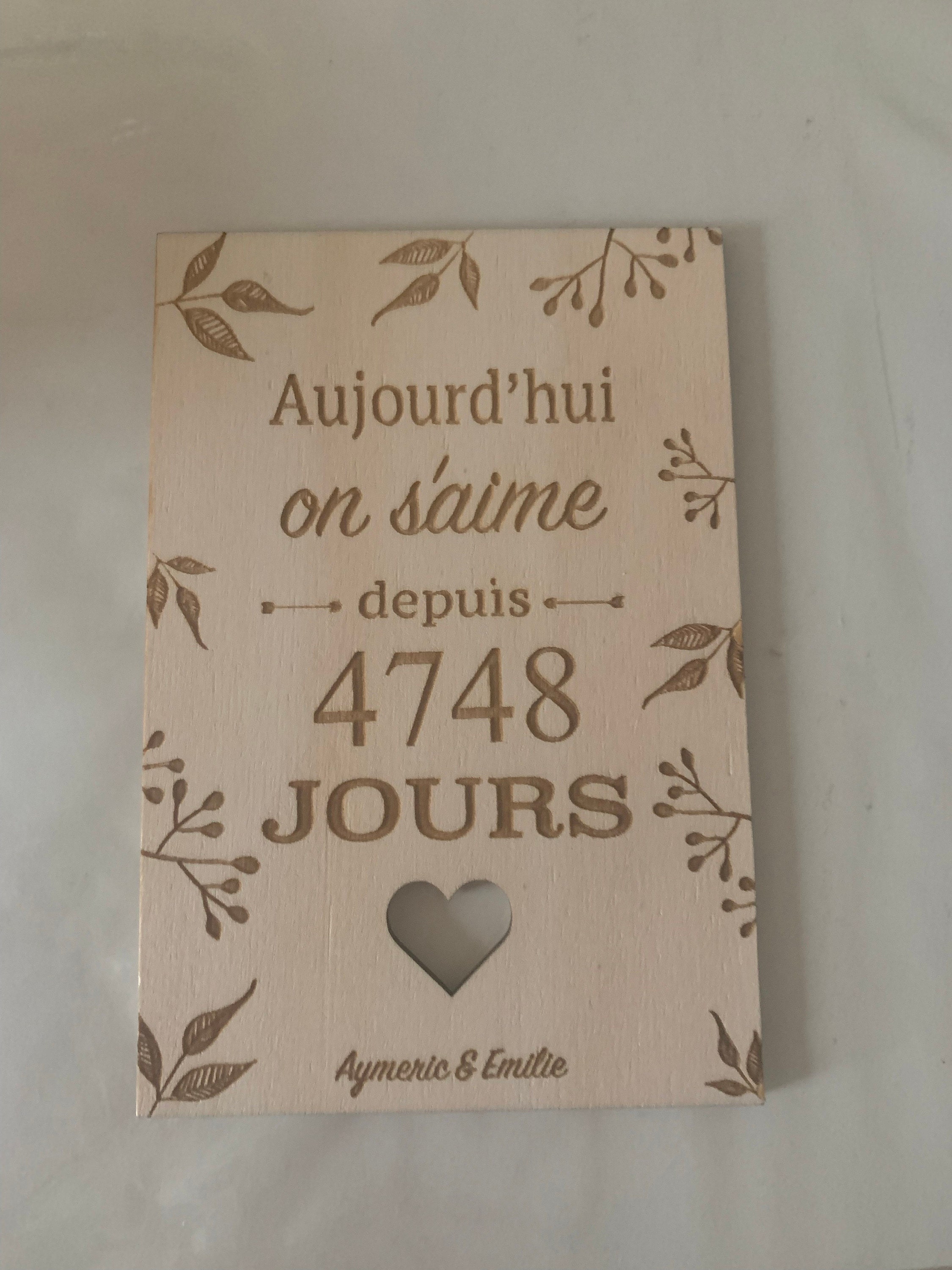 &quot;Today I love you for... days/years&quot; card, personalized Christmas gift for couples, Valentine&#39;s Day gift, dating gift, wedding anniversary