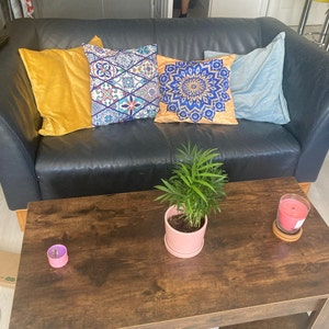 6er-Set Untersetzer (Coaster) – Türkisches/Persisches Mandala-Design, Aus Metall & Kork