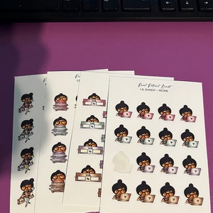 Printable Vertical Weekly Planner Sticker Kit Seance Foil Ready ...