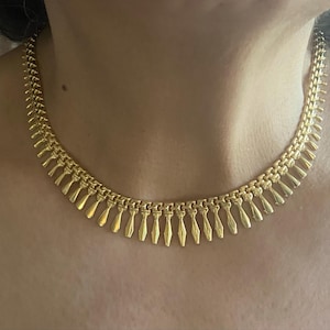 Collier Cléopâtre En Métal Argenté – Sans Nickel, Style Antique, Neuf Avec étiquettes