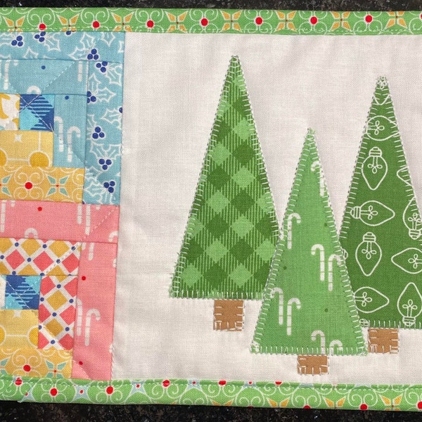 Christmas Pines Mug Rug Pattern PDF - Etsy