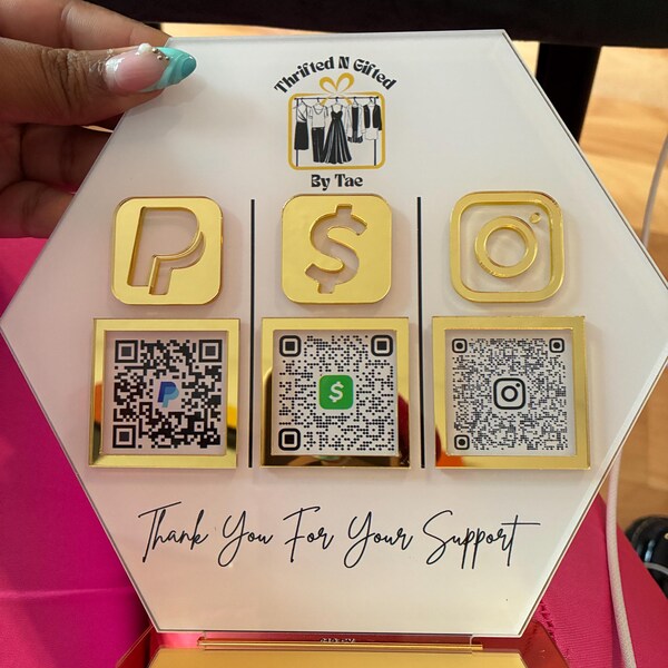 Custom QR Code Business Social Media Sign, Custom QR Code Sign ...