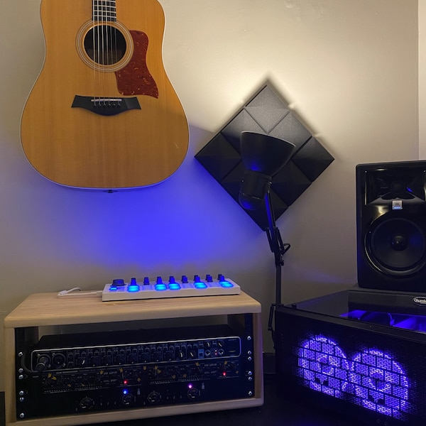 Handmade Hardwood 4U Studio Rack: 19