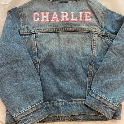 EMBROIDERED Custom Denim JACKET Kids Denim Jacket Custom Jean Jacket ...