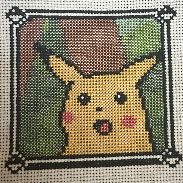 Surprised Pikachu Cross Stitch Pattern - Etsy