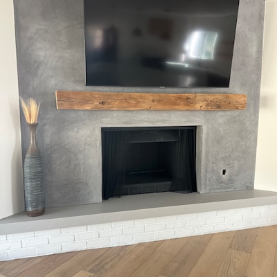 Fireplace Mantle, Reclaimed Wood, Rustic Decor, Resawn, Tung Oil Finish ...