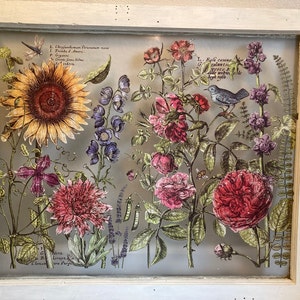 IOD Florals on Glass Vintage Window Workshop: Creating with IOD Transfers  - July 30th 2022