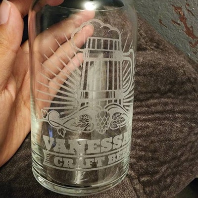 Personalized Beer Can Glass, Gift for Husband, Home Brew Gift, Home Bar Gift Idea, Engraved Beer ...