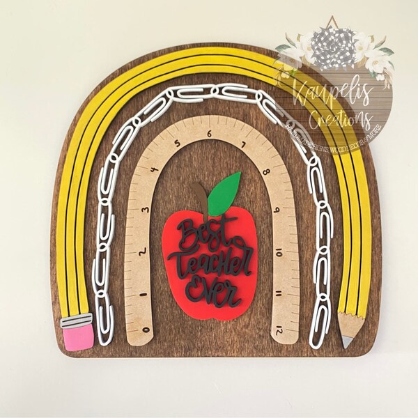 Teacher Boho Rainbow SVG - Digital File - Laser Cut File - Boho Rainbow ...