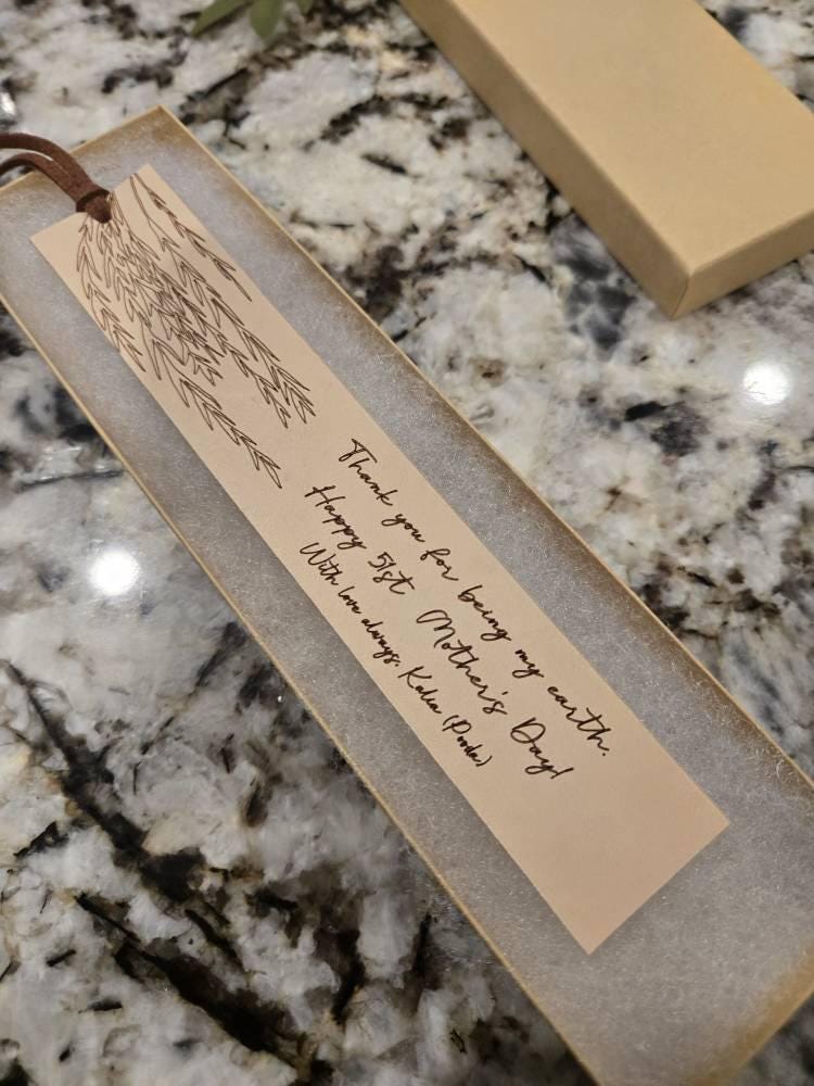Leather Bookmark, Personalized Gift, 3 Years Anniversary, For Men, For Women, Wildflower, Olive Branch, Willow, Enjoy The Next Chapter, Gift