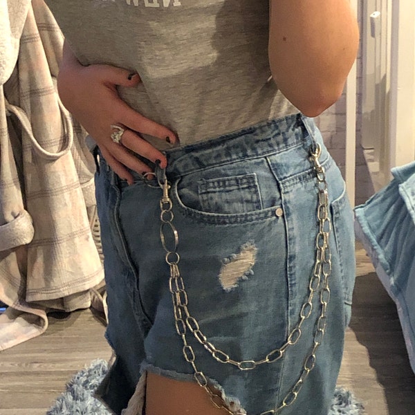 Jeans Chain Belt Fashion Wide Leg Jeans With Jeans Missguided