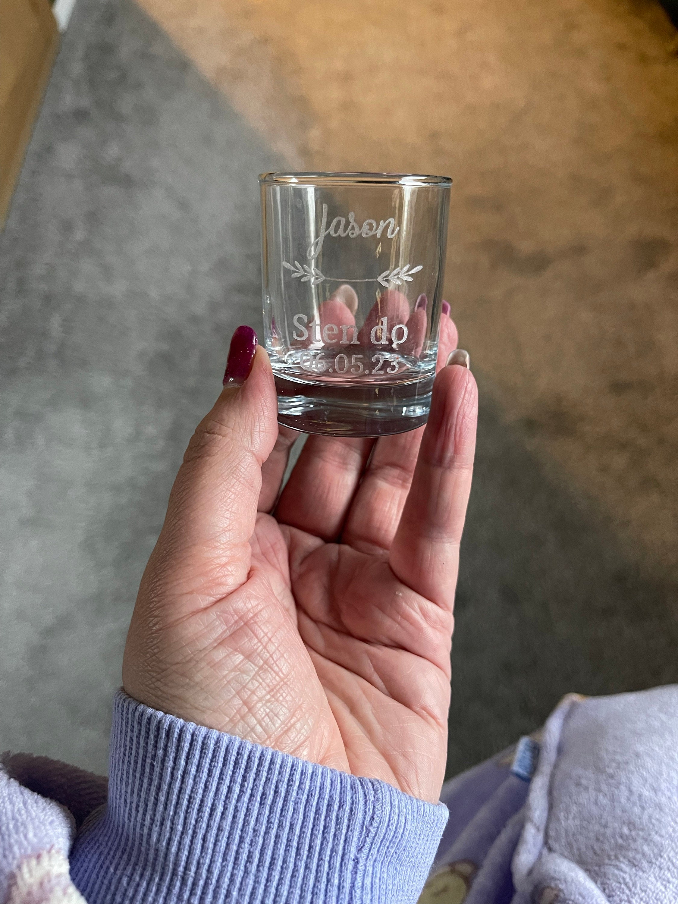 Engraved Shot Glass Personalised Shot Glasses Novelty Gift Idea for Birthday Weddings Best Man Groomsman Gift