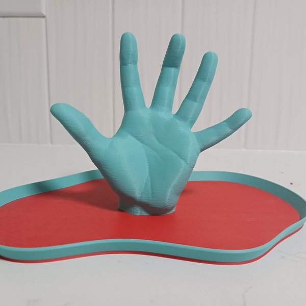The Hand Tray - Catchall for Jewelry & Trinkets Orange Teal Fun Funky ...