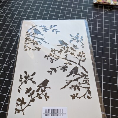 Bird Cage And Bird Stencil Reusable Craft & DIY Stencils