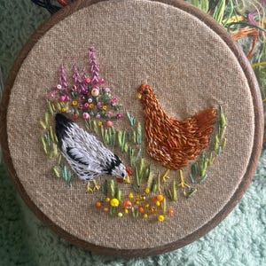 農場のニワトリの刺繍キット - Etsy 日本