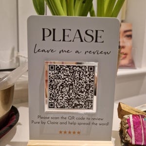 Mini QR Display Sign - Etsy
