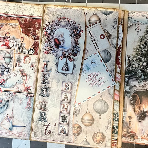 Junk Journal Christmas Folding Folio: Letters to Santa Ephemera ...