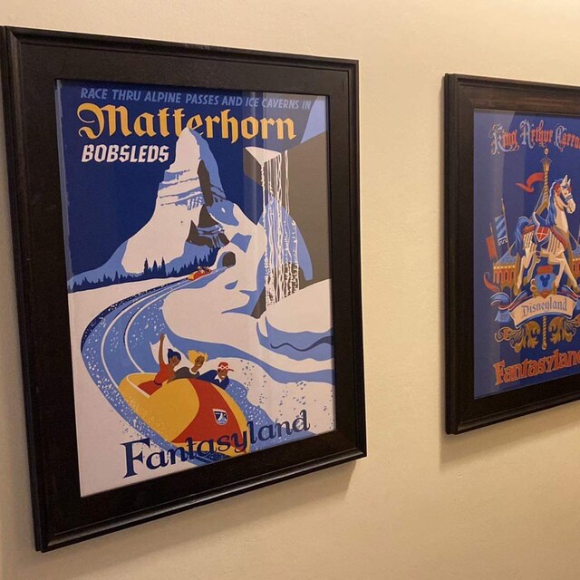 Vintage Disneyland Matterhorn Attraction Poster, Disney