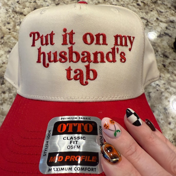 Put It on My Husbands Tab Hat | 5 Panel Two Tone Hat | Snapback Trendy ...