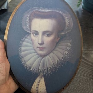 エリザベート・バートリの肖像画 - 血の伯爵夫人 - 木製壁掛け