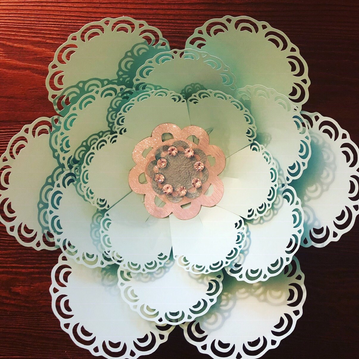 paper flowers svg lace petal 7 paper flower template with base