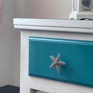 Seestern Schublade Knöpfe in Silber Seestern Schrank Knöpfe | Etsy