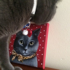 digital art print on cotton paper Black cat with skull and crystals limited edition print