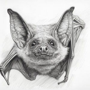 Big Brown Bat Pencil Drawing - How to Sketch Big Brown Bat using Pencils :  DrawingTutorials101.com