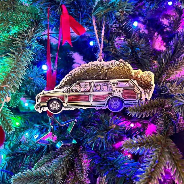 Griswold Family Vacation Car Christmas Ornament Hand-drawn Wood Ornament 
