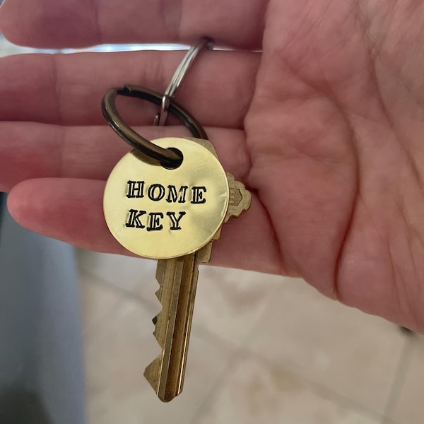 Thick Double Sided Brass Key Tag Labels - Any Custom Text - Super ...