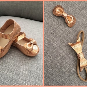 rose gold shoes baby