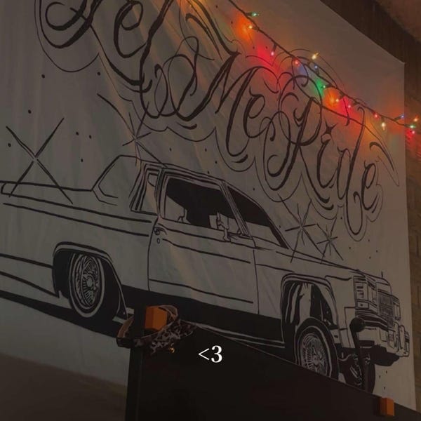 Glamour Shotz  Airbrushed 'Smile Together, Cry Together' Backdrop (Chocolate) (Extra Large) main image 0