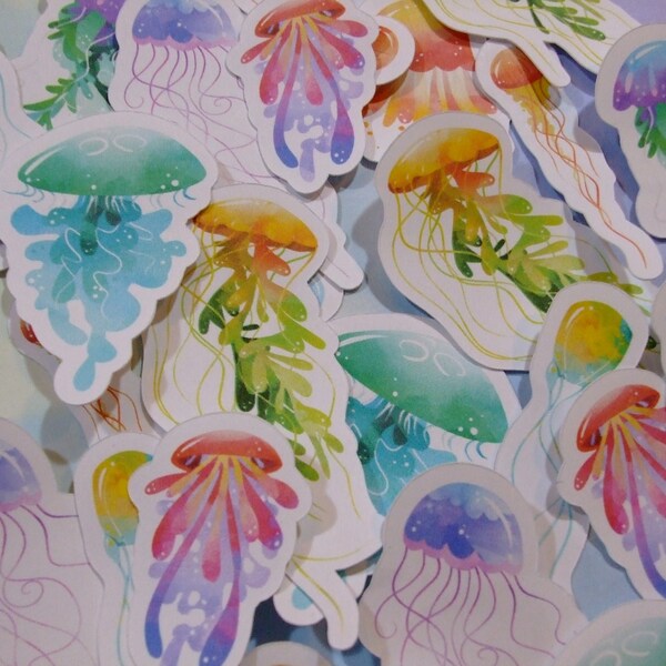 Watercolor Jellyfish Clipart - Jellyfish Download - Instant Download ...