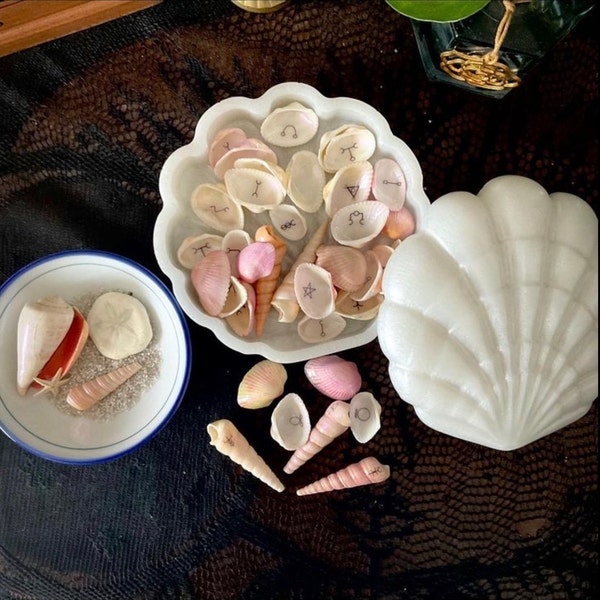 Italian Janarric Sacred Sea Witch Runes by KJ, Hand Painted Sealed ...