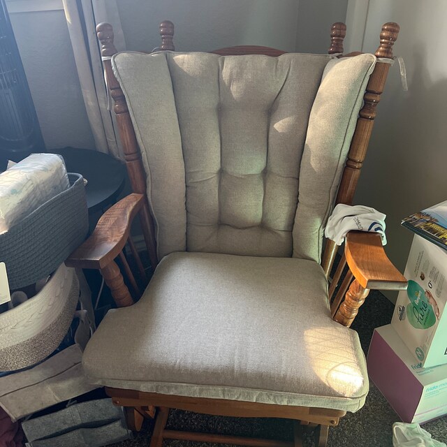 Wingback glider hot sale rocker cushions