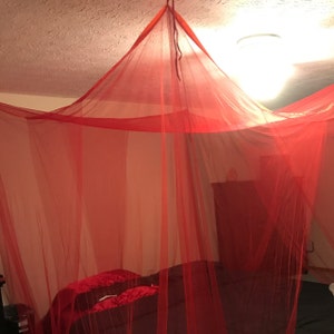 Four Poster Bed Canopy Netting Functional Mosquito Net Full | Etsy