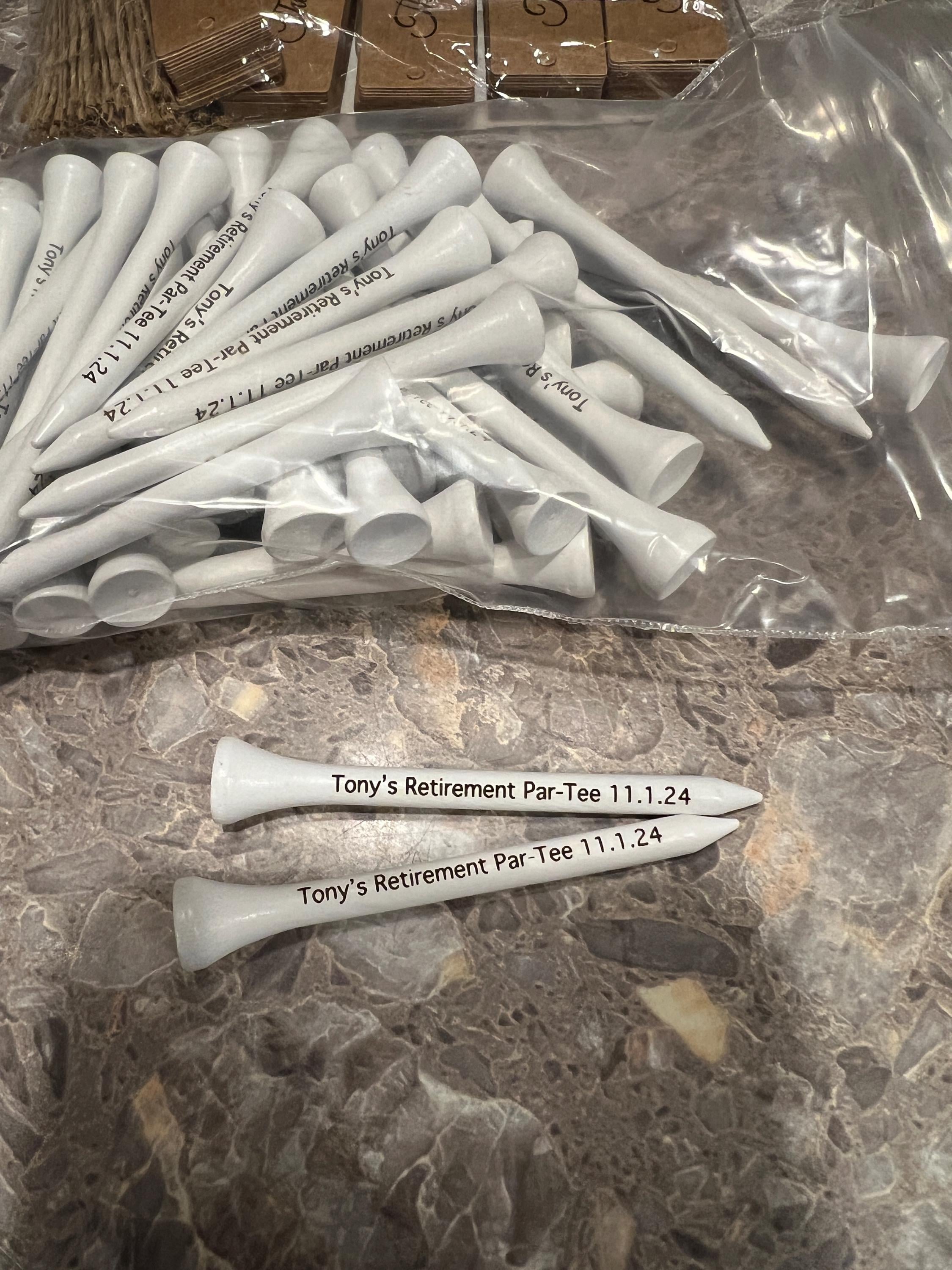 Personalized Golf Tees - Laser Engraved Golf Tee - Custom Golf Tees - 3 Golf Tee Colors - Custom Golf Gift 2.75&quot; SMALL ORDERS & BULK