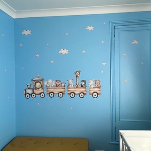 Grand Sticker Mural Jungle Pour Chambre Bébé – Déco Autocollante Girafe Tigre Forêt