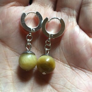 Dragonball inspired potara earring Tiger's eye/Malaysian 