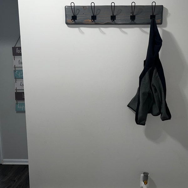 Rustic Farmhouse Coat Rack Distressed Wood, Entryway Organizer ...