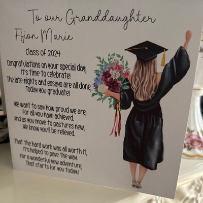 Granddaughter Graduation Card, Personalised Graduation Card for Her ...