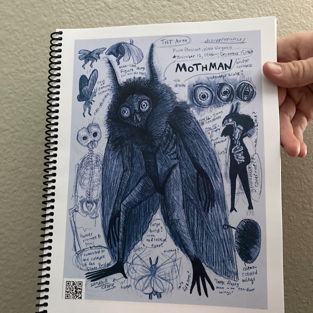 Cryptid Field Art Sketchbook & Complete Collection Volumes 1 4 Flipbook  West Virginia, Appalachia, and Legendary Creatures 
