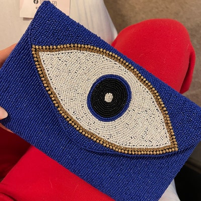 Evil Eye Beaded Clutch