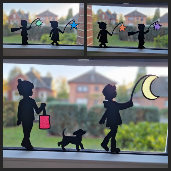 Laternenkinder Vorlage Fenster Laternen Sankt Martin Laternen Umzug