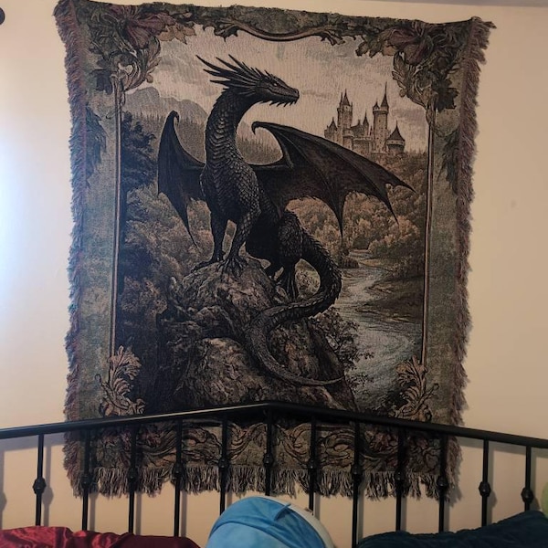 Black Gothic Witch Blanket